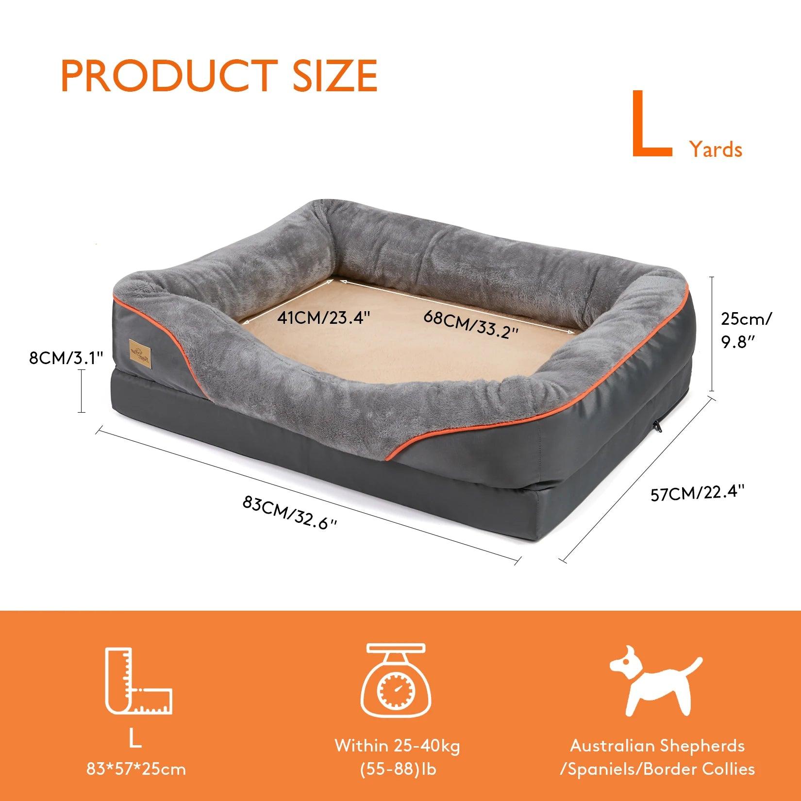 Orthopaedic Dog Bed with Bolster